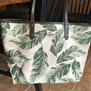 Coach reversible palm tote